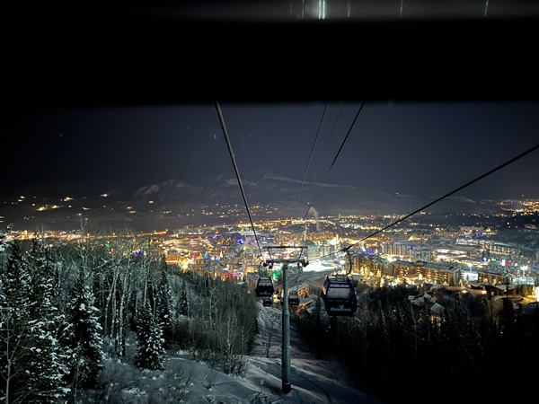 Gondola ride at night